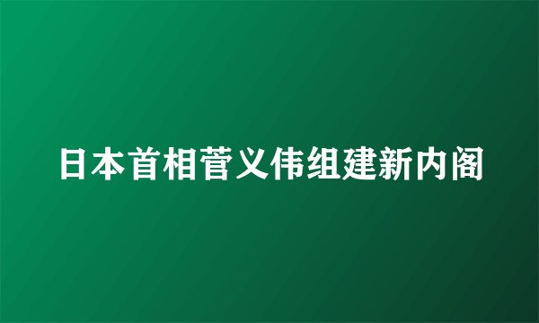 日本首相菅义伟组建新内阁