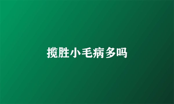 揽胜小毛病多吗