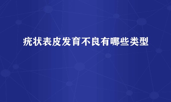 疣状表皮发育不良有哪些类型