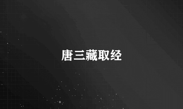 唐三藏取经