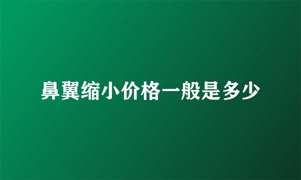 鼻翼缩小价格一般是多少