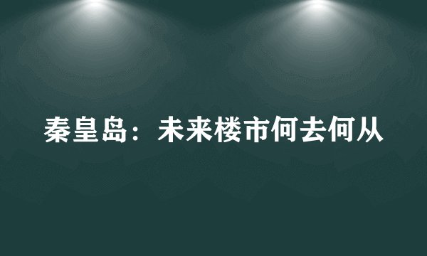 秦皇岛：未来楼市何去何从