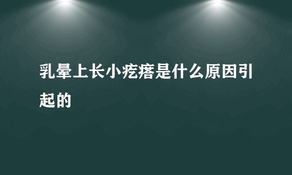 乳晕上长小疙瘩是什么原因引起的