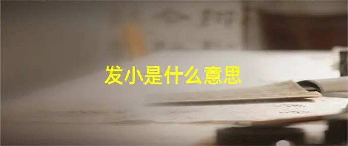 发小是什么意思