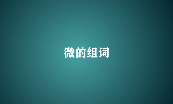 微的组词