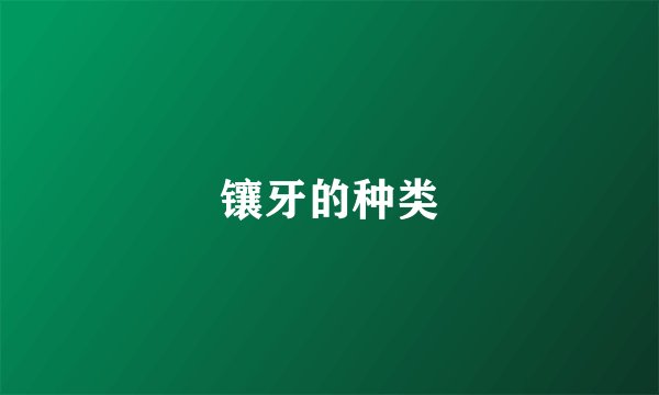 镶牙的种类