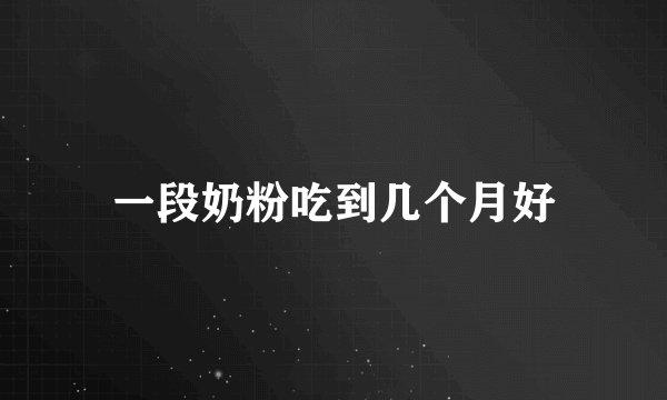 一段奶粉吃到几个月好