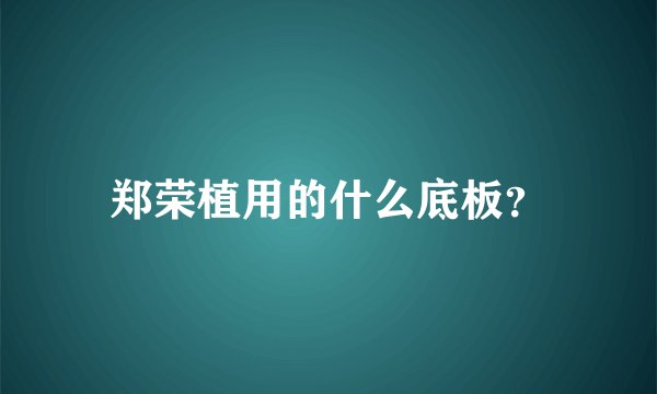 郑荣植用的什么底板？