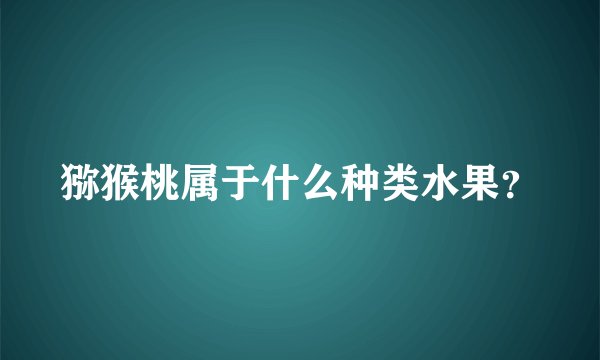 猕猴桃属于什么种类水果？